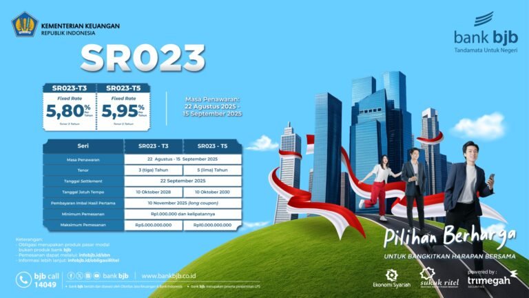 Investasi Mudah dan Nyaman, bank bjb Tawarkan Sukuk Ritel SR023