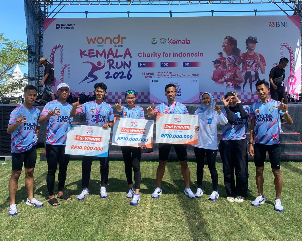 Atlet Polda Jabar Sabet Prestasi Gemilang di Kemala Run 2026 Bali
